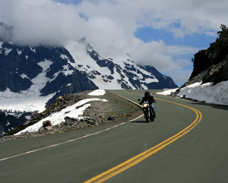 motorcycle on mountain